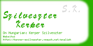 szilveszter kerper business card